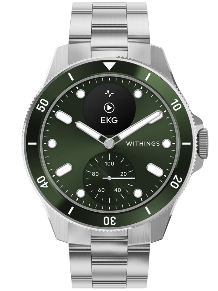 Withings ScanWatch Nova Smartwatch Epanafortizomenis Batarias me Asimi Metalliko Brasele HWA10-model 8-All-Int